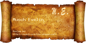 Musch Evelin névjegykártya